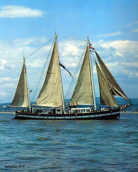 dk tall ships rara avis bermudan schooner lyr 1957. 