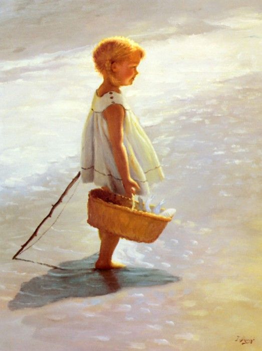 Davidi I Young Girl On A Beach. ������, �