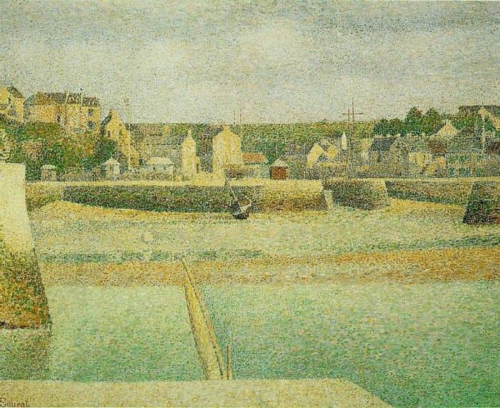 Seurat Port-en-Bessin- The Outer Harbor at Low Tide, 1888,. , 