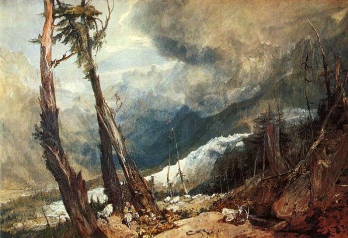 Turner Joseph Mallord William Glacier and Source of the Arveron Going Up to the Mer de Glace. ,   