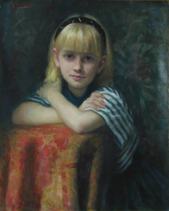 LIttle Girl with Folded Arms. ,  R