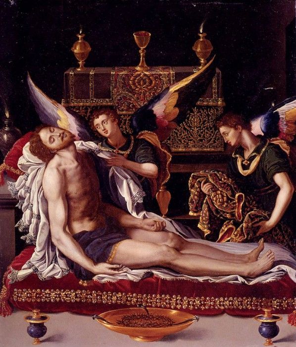 Allori Alessandro Dead Christ Attended By Two Angels. , 