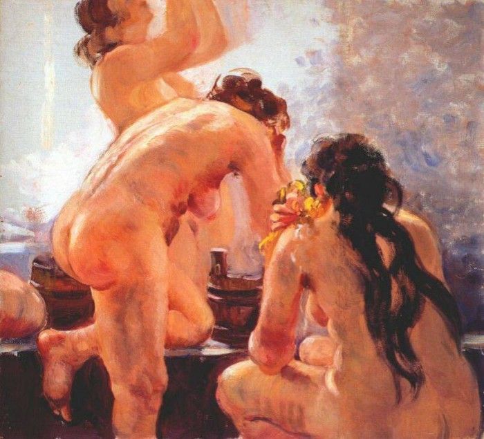 gerasimov,a a russian communal bath (study) 1940s. , 