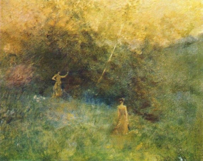 dewing the white birch 1896-99. Dewing,  