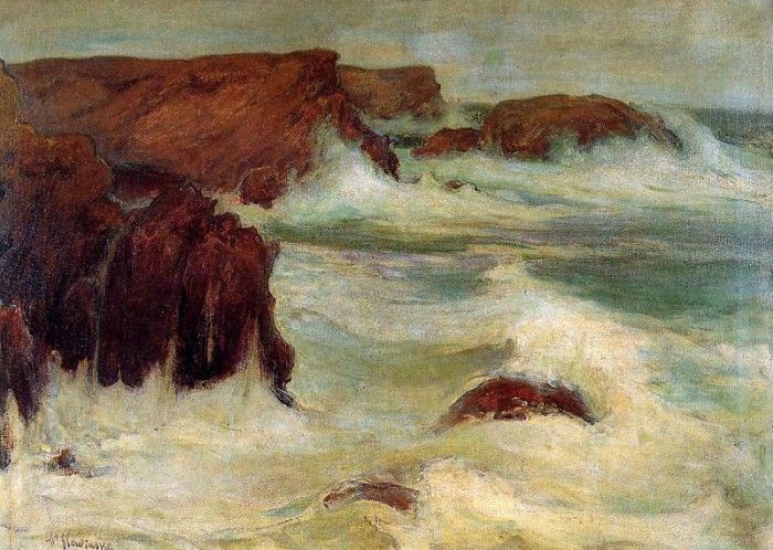 Slewinski Wladyslaw The sea at Belle-LLe Sun. Slewinski, 