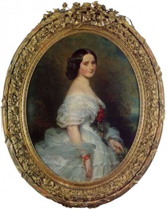 Winterhalter Franz Xavier Anna Dollfus Baronne de Bourgoing. ,  