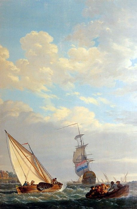 Strij van Abraham Sailing of the Dordrecht Sun . Strij,  