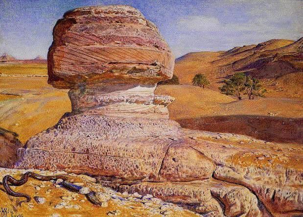 Hunt William Holman The Sphinx Gizeh Looking towards the Pyramids of Sakhara. ,  