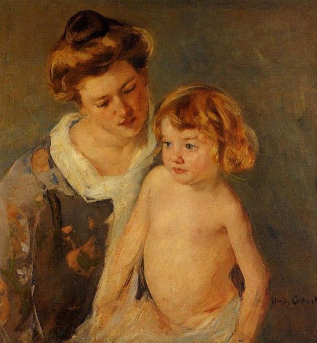 Cassatt Mary Jules Standing by His Mother.  