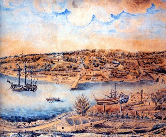 MPA John Lancashire View of Sidney, Port Jackson, 1803 sqs.  
