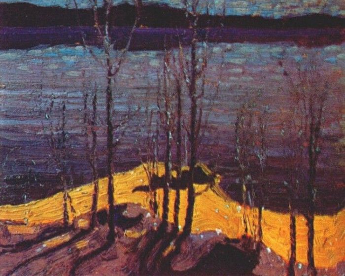 thomson moonlight and birches 1916-7. Thomson