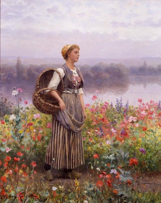 The flower girl. ,  