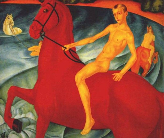 petrov-vodkin bathing the red horse 1912. -, 