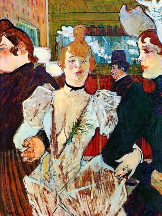Toulouse-Lautrec de Henri Entering Moulin Rouge Sun. -,  