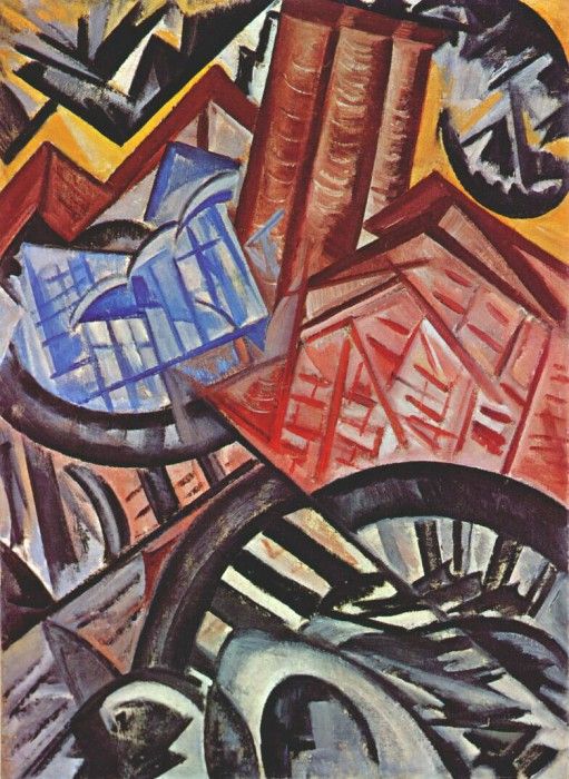 rozanova the factory and the bridge 1913. 