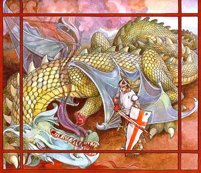 St. George & The Dragon 09 TrinaSchartHyman sqs. , Trina Schart