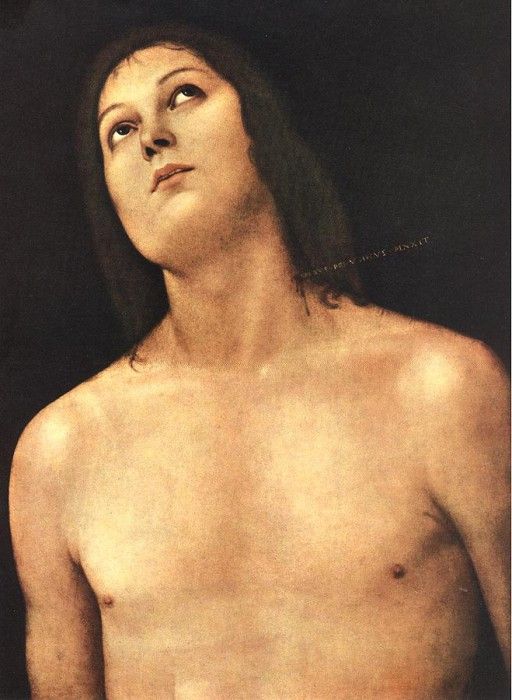 Perugino Pietro Bust of St. Sebastian 1493 4. , 