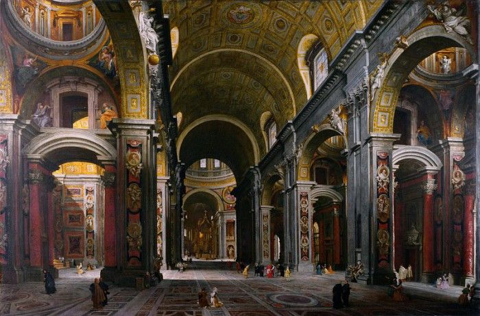 Rome - The Interior of St Peters, 1742. ,  