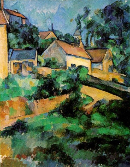 CeZANNE TURNING ROAD AT MONTGEROULT,1899, COLL.WHITNEY,NY. , 