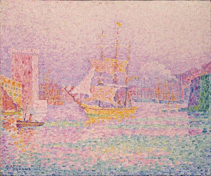 Signac The Harbour at Marseilles, 1907, Eremitaget. �������, �����