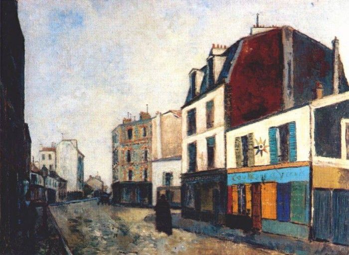 utrillo paintshop at saint ouen 1909. , 