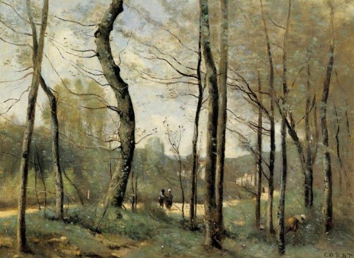 Corot First Leaves near Nantes. , --