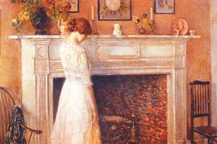 hassam in the old house 1914. , 