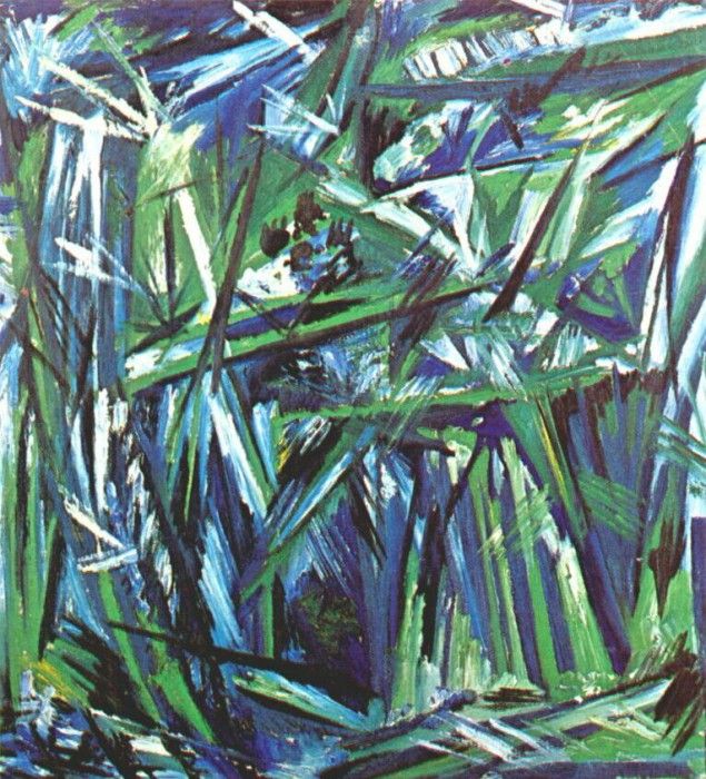 goncharova green forest 1911. , 