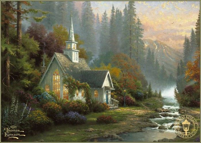 pa ThomasKinkade 04 ForestChapel.  