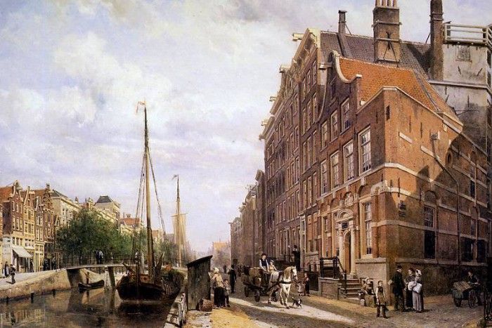 Springer Cornelis Voorburgwal in Amsterdam Sun. Springer, 