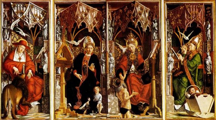 Pacher Micael Altar Of The Four Latin fathers. Pacher, 