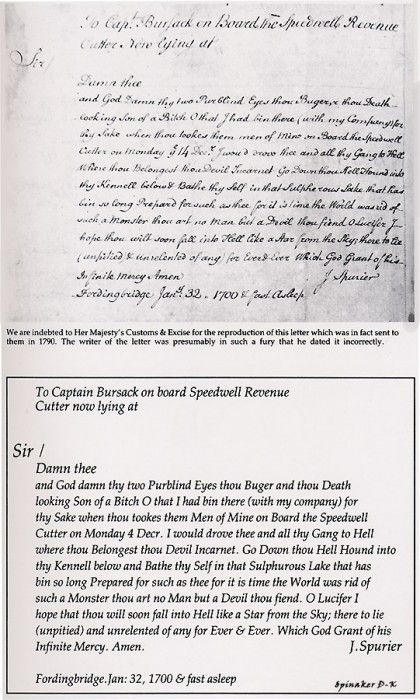 dk tall ships hms customs & excise letter of anger. 