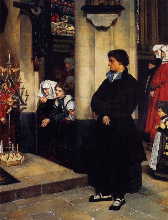 Tissot During the Service (Martin Luther-s Doubts). Tissot Jacques Joseph