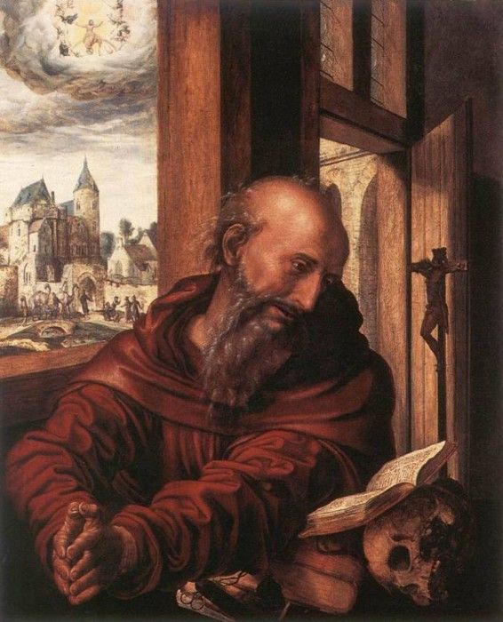 HEMESSEN Jan Sanders van St Jerome. Hemessen,   