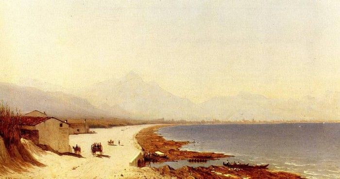 Gifford Sanford Robinson The Road by the Sea Palermo Italy. , Sanford 