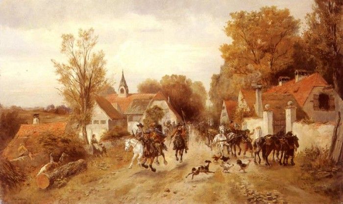 Friedlander Alfred Ritter von Malheim The Approaching Cavalry. ,    Malheim