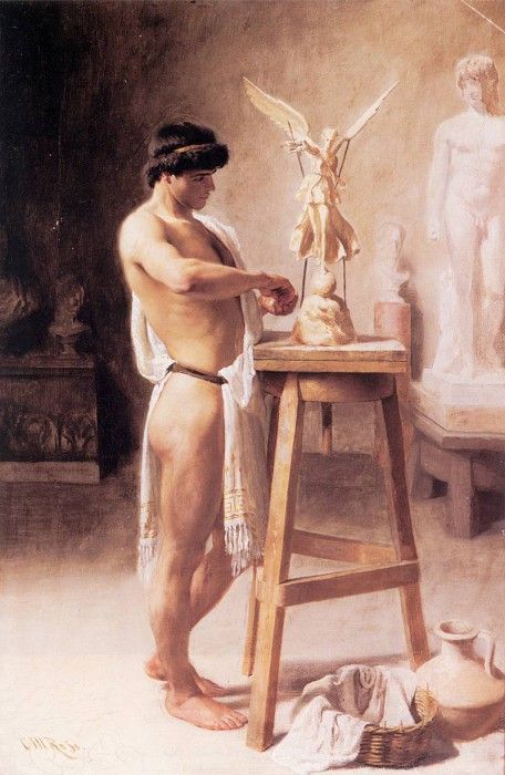 Ross In the Sculptor-s Studio. ,  