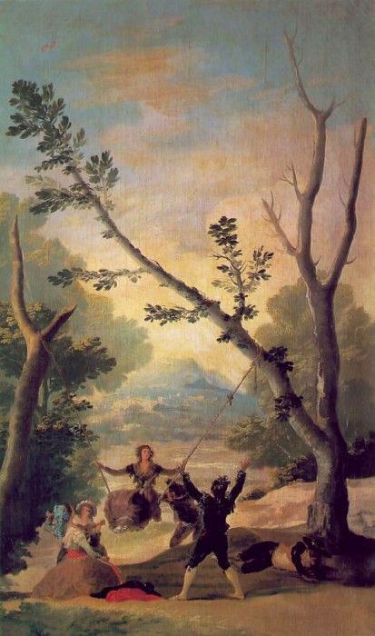 Goya The swing, 1787, 169x100 cm, Duke of Montellano Collect.   ,  
