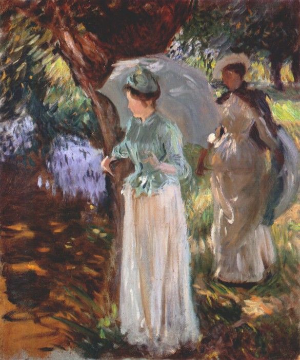 sargent two girls with parasols 1888. ,