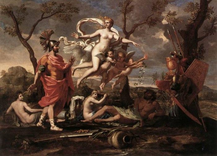 Poussin Venus Presenting Arms to Aeneas. , 