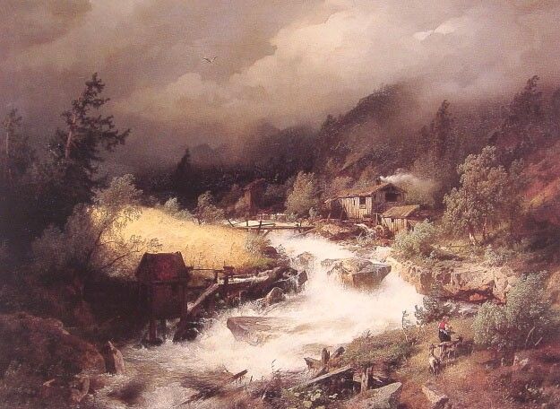 The Old Water Mill. , 
