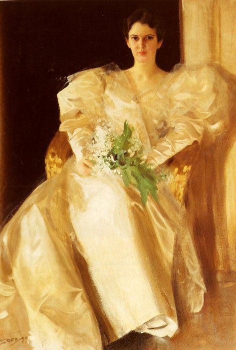 Zorn Anders Portrait Of Mrs Eben Richards. , 