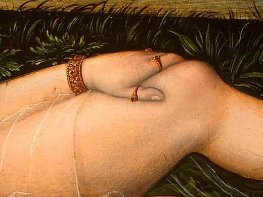 Cranach d.a. The Nymph of the Spring, after 1537, Detalj 4, . ,  