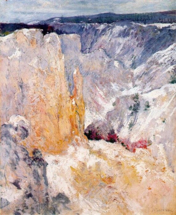 twachtman canyon in the yellowstone c1895. Twachtmann,  