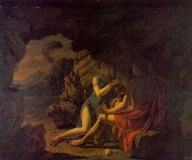 Sappho et Phaon Chantant Leurs Amours Dans Une Grotte. Drolling, 