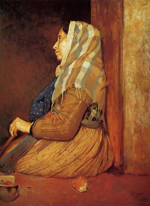 Degas Edgar A Roman Beggar Woman. , --