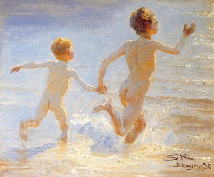 Kroyer Peder Severin Playa de Skagen 1892. Kroyer,  