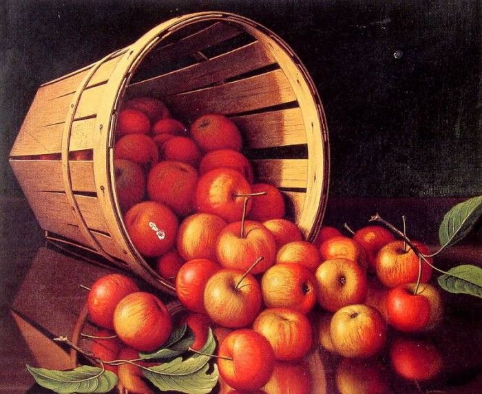 Apples Tumbling From A Basket. ,  