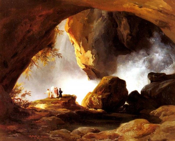 Remond Jean Charles Joseph La Grotte De Neptune A Tivoli. ,   