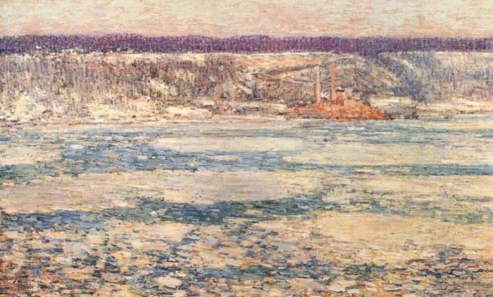 hassam ice on the hudson 1908. , 